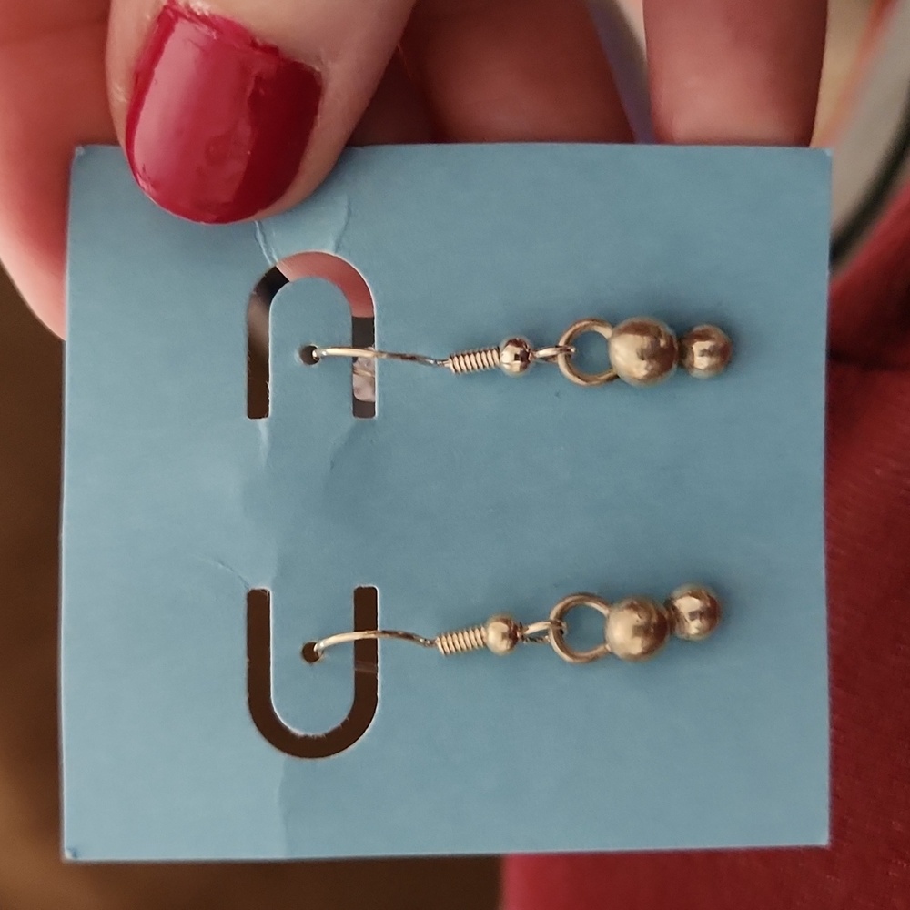 Sterling silver small ball earrings